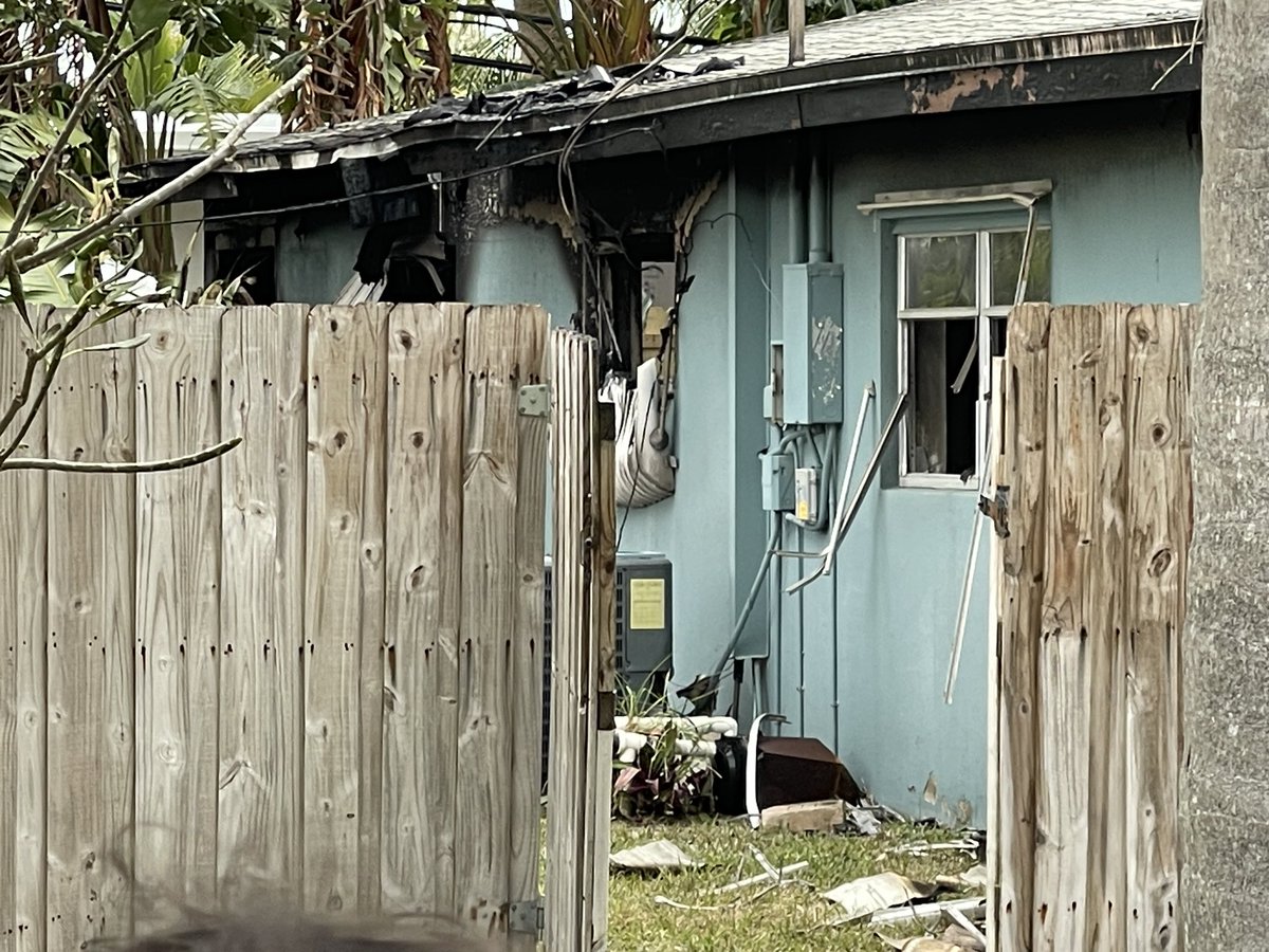 Early morning fire guts home on Magnolia Ave in Melbourne Beach. Two people inside ok, two dogs ok, two dogs didn't make it. Cause being investigated by State Fire Marshal. 