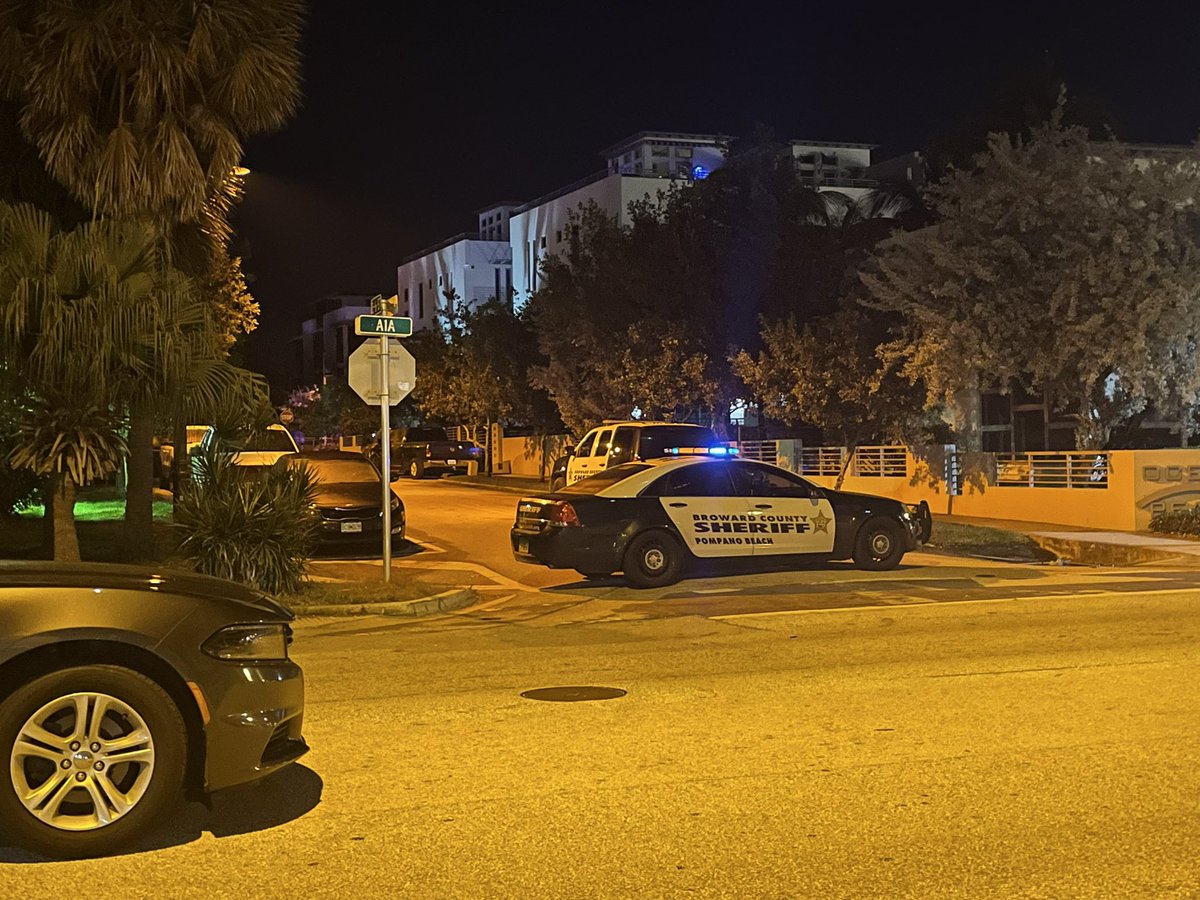 Pompano Beach seeing a heavy police presence near Briney Ave, after a shooting that @browardsheriff confirms involved their deputies