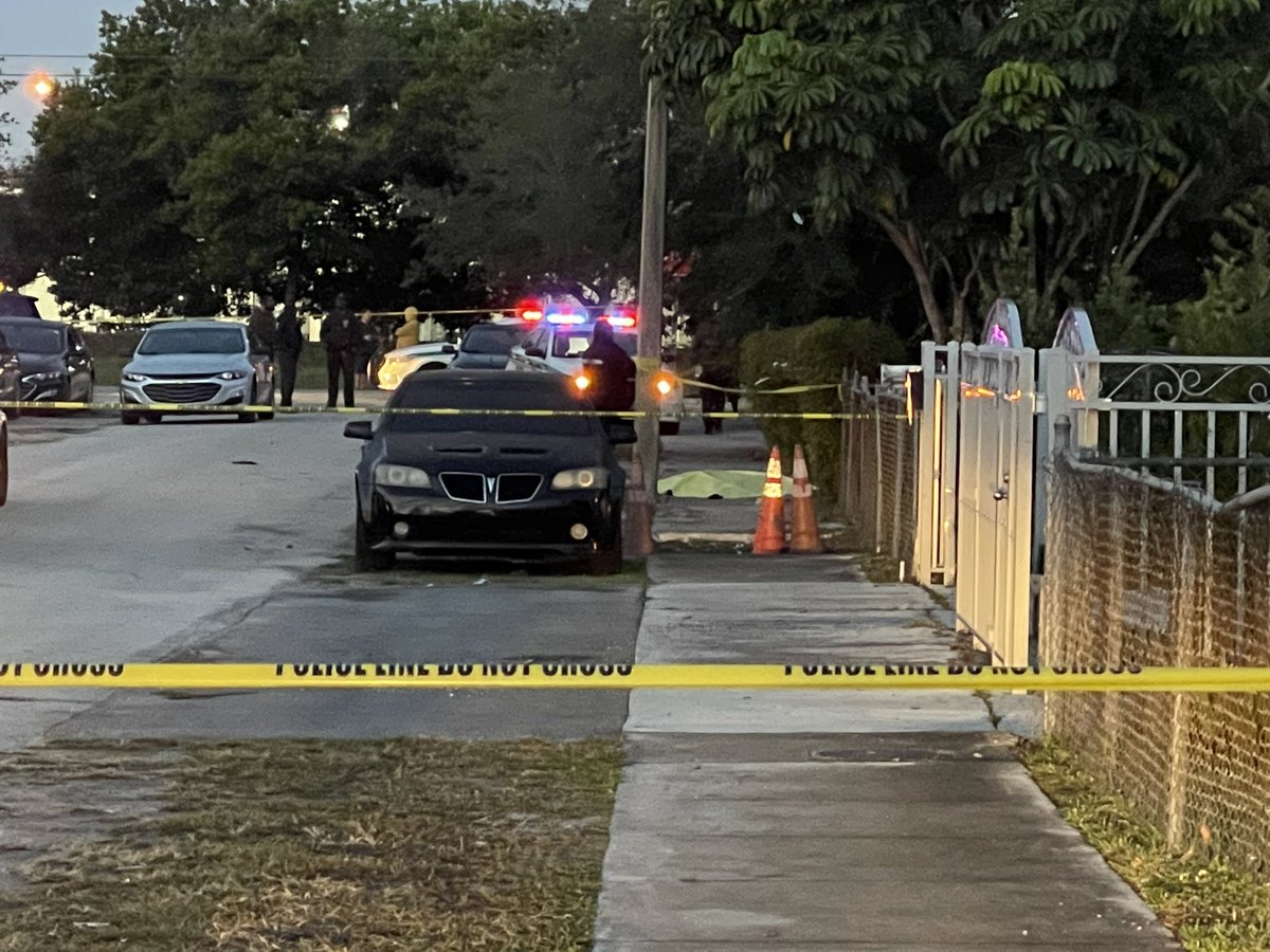 Police investigation underway in unincorporated Miami-Dade after man was shot and killed in front of a house on NW 81st Terrace & 25th Avenue in West Little River.
