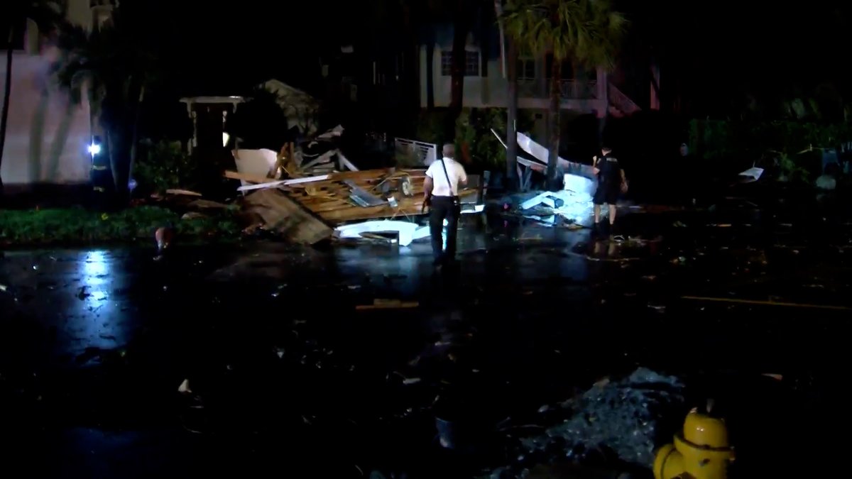 STORM DAMAGE:  first look at storm damage. This damage is in Clearwater near Eldorado Avenue and Bay Esplanade