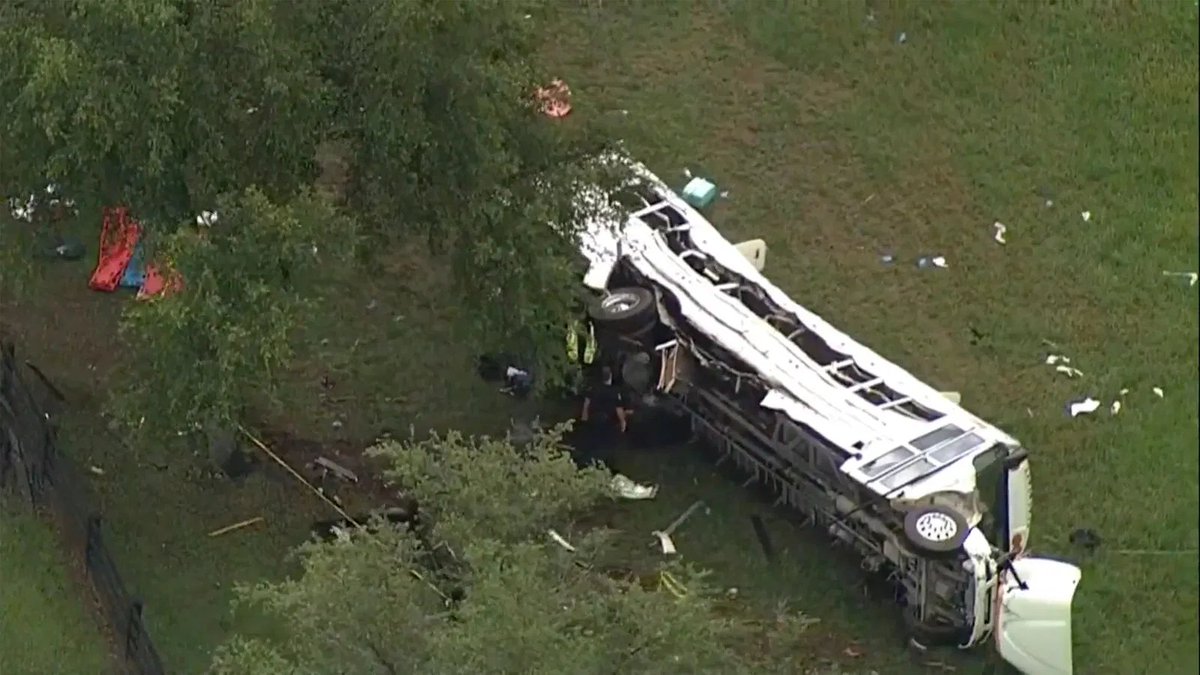 Photos released of the Florida bus crash that killed at least 8 migrant farm workers and left more than 40 injured