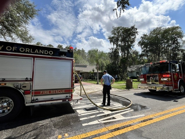 5 people were displaced and being put in touch with Red Cross, no transports reported. Traffic on S. Lake Orlando Pkwy is affected. HouseFire Firefighters extinguished a housefire on the 3900 block of S Lake Orlando Pkwy. 