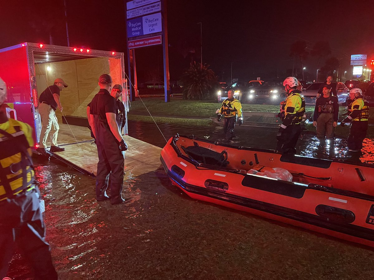 Approximately 200 people were rescued from rising water in PascoCounty overnight in a joint partnership with Pasco County Fire Rescue, the National Guard and other law enforcement partners