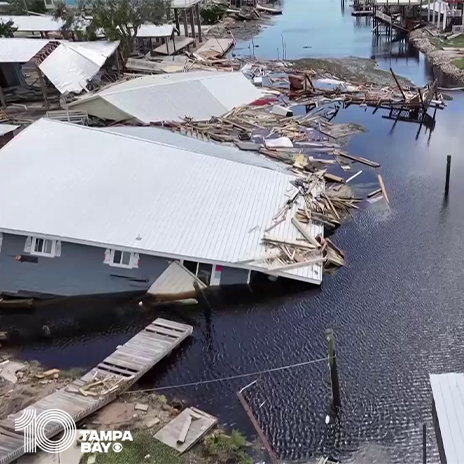 Keaton Beach is a coastal neighborhood in Florida's Big Bend region. Officials there say 90 percent of homes in the area are gone.