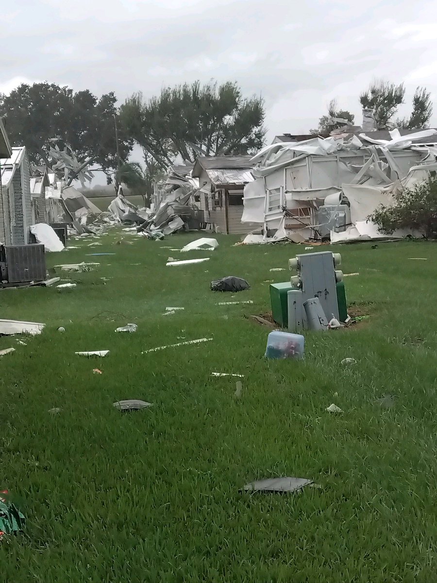 Possible tornado damage in Lake Placid, FL. Authorities say one person suffered a minor injury.  