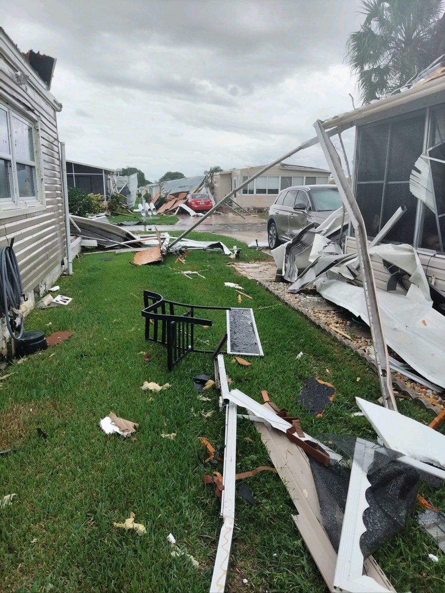 Possible tornado damage in Lake Placid, FL. Authorities say one person suffered a minor injury.  