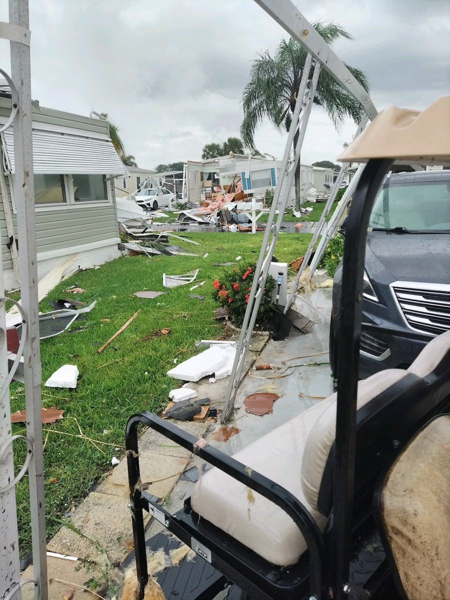 Possible tornado damage in Lake Placid, FL. Authorities say one person suffered a minor injury.  