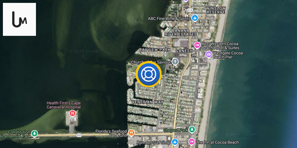 Local kayaker explores Brightwater Drive in Cocoa Beach Florida