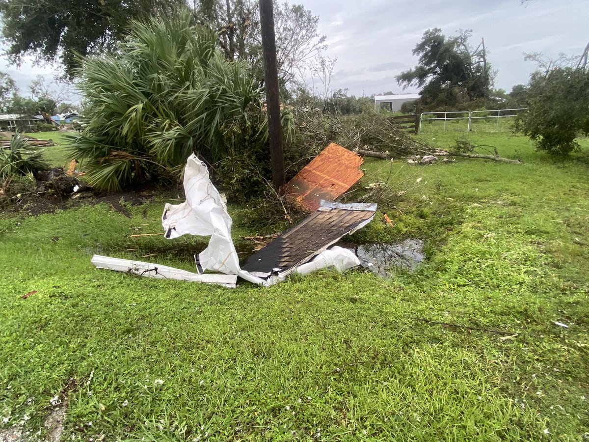 NW 89th Ct in Dixie Ranch Acres, Okeechobee County. This is just some of the damage. County officials confirm two tornados touched down here. Two people were injured.