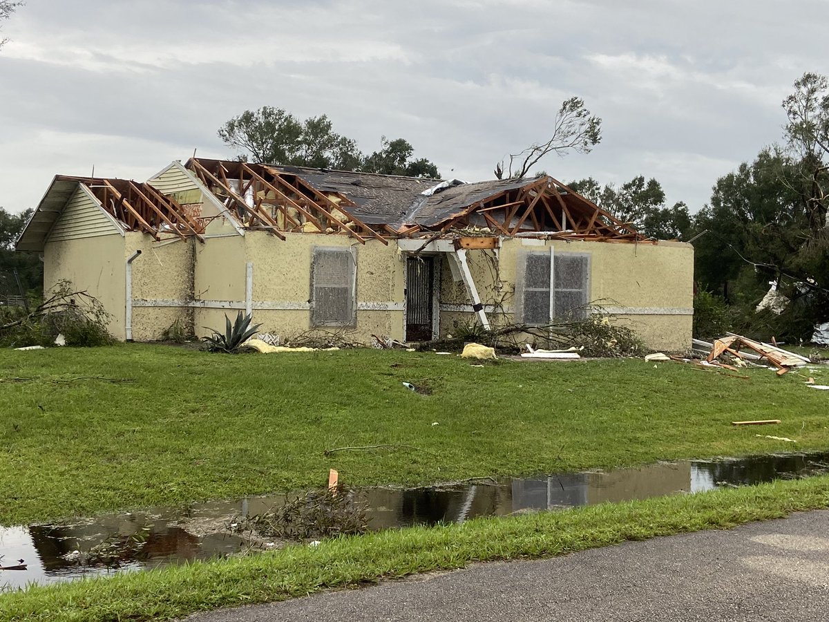 NW 89th Ct in Dixie Ranch Acres, Okeechobee County. This is just some of the damage. County officials confirm two tornados touched down here. Two people were injured. 
