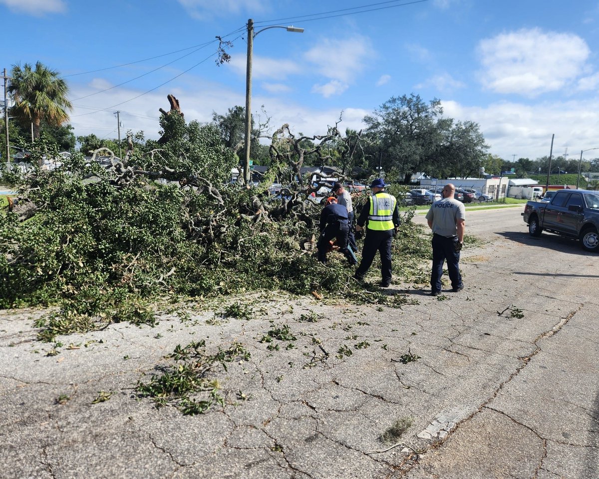The storm has passed, but our work continues. Officers and @cityoftampa teams are focused on rescue, recovery, and restoration. 