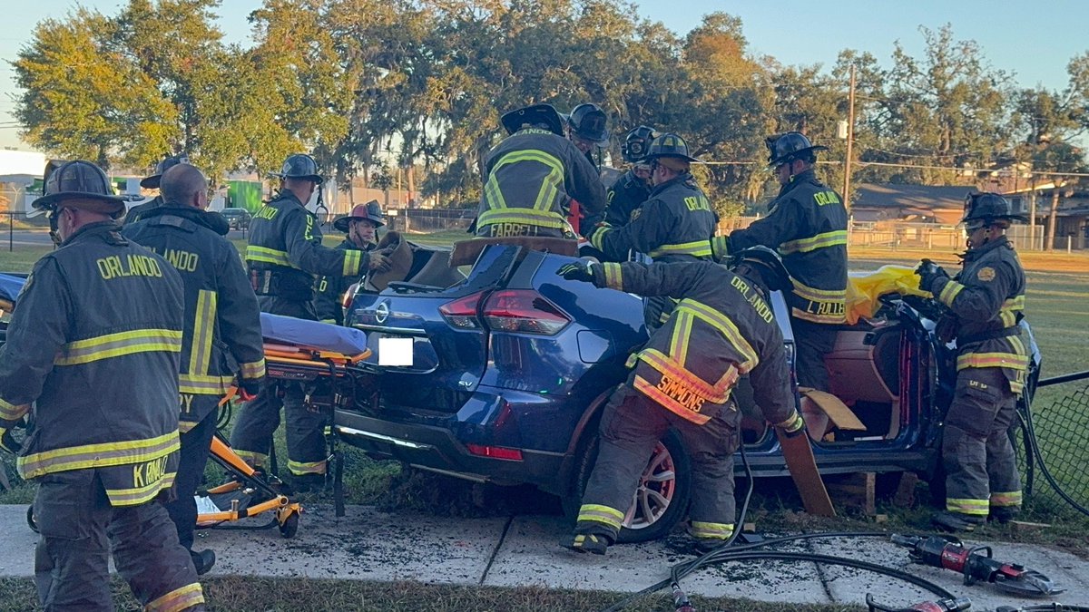 Firefighters responded to a vehicle accident involving an entrapment on S Dollins Ave & W Church St. One patient was safely extricated from the vehicle, and a total of three patients were transported to ORMC for non-life threatening injuries