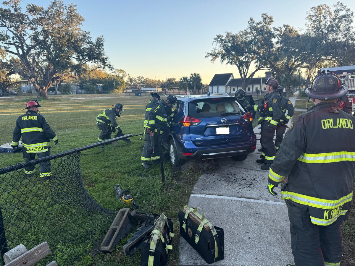 Firefighters responded to a vehicle accident involving an entrapment on S Dollins Ave & W Church St. One patient was safely extricated from the vehicle, and a total of three patients were transported to ORMC for non-life threatening injuries