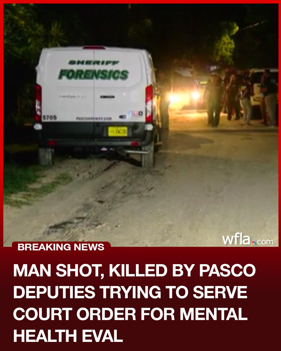 A man was shot and killed by Pasco County deputies who were trying to serve a court order to take the man into custody for a mental health evaluation, officials said Tuesday