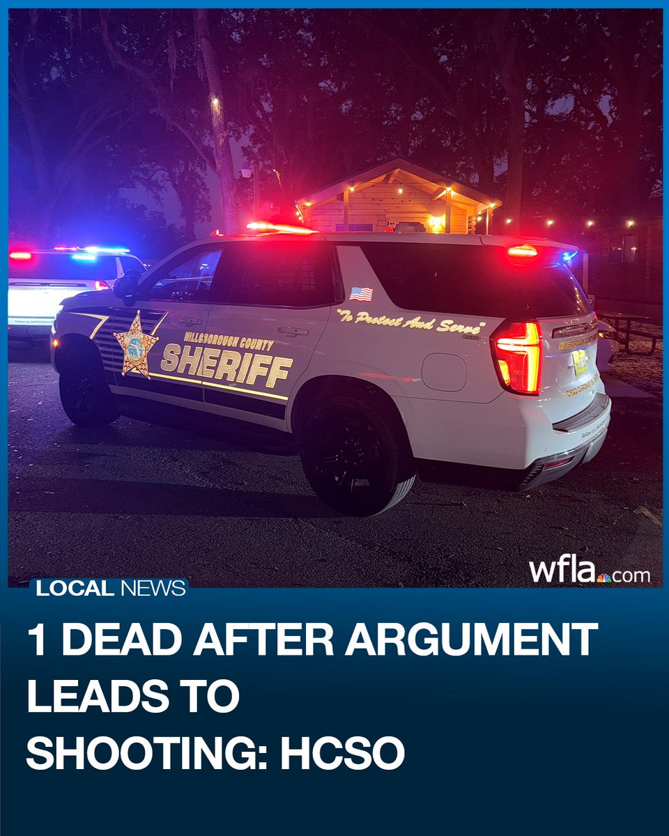 A man is dead after an argument led to a shooting overnight in Tampa, the Hillsborough County Sheriff's Office said.