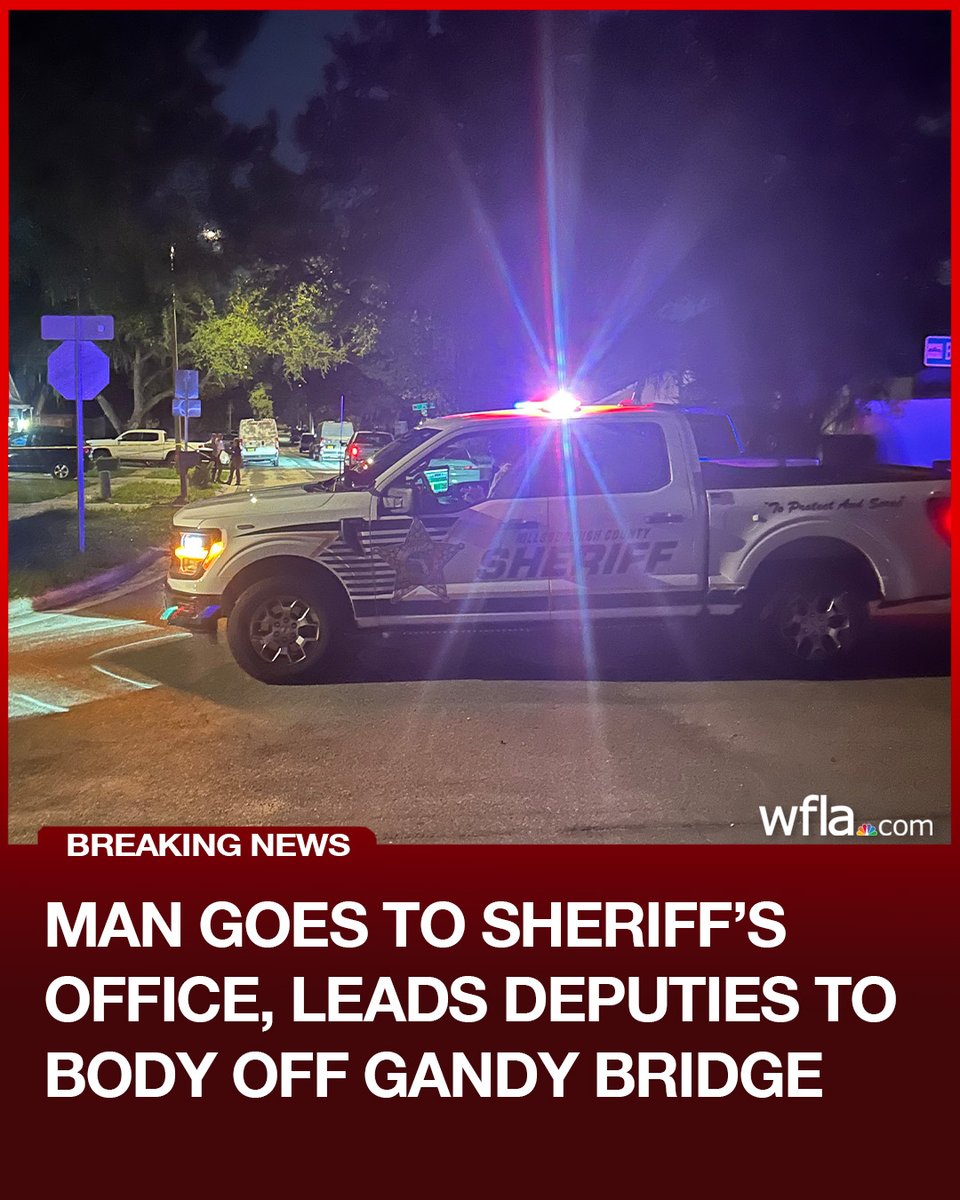 The Hillsborough County Sheriff's Office said it's conducting a homicide investigation after a man came to their office in Brandon last night and led deputies to a body off the Gandy Bridge