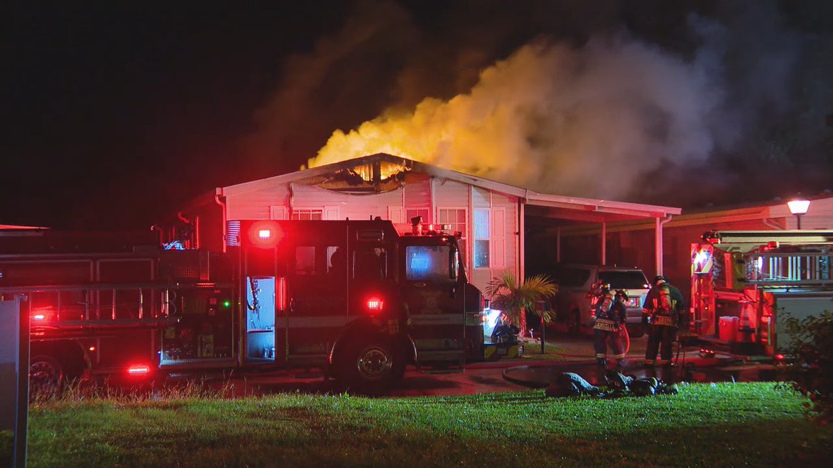 A fire broke out at a St. Petersburg mobile home overnight. It happened just after 1:30 at the Village Green community off of 83rd Avenue North. No word on any injuries or a cause.