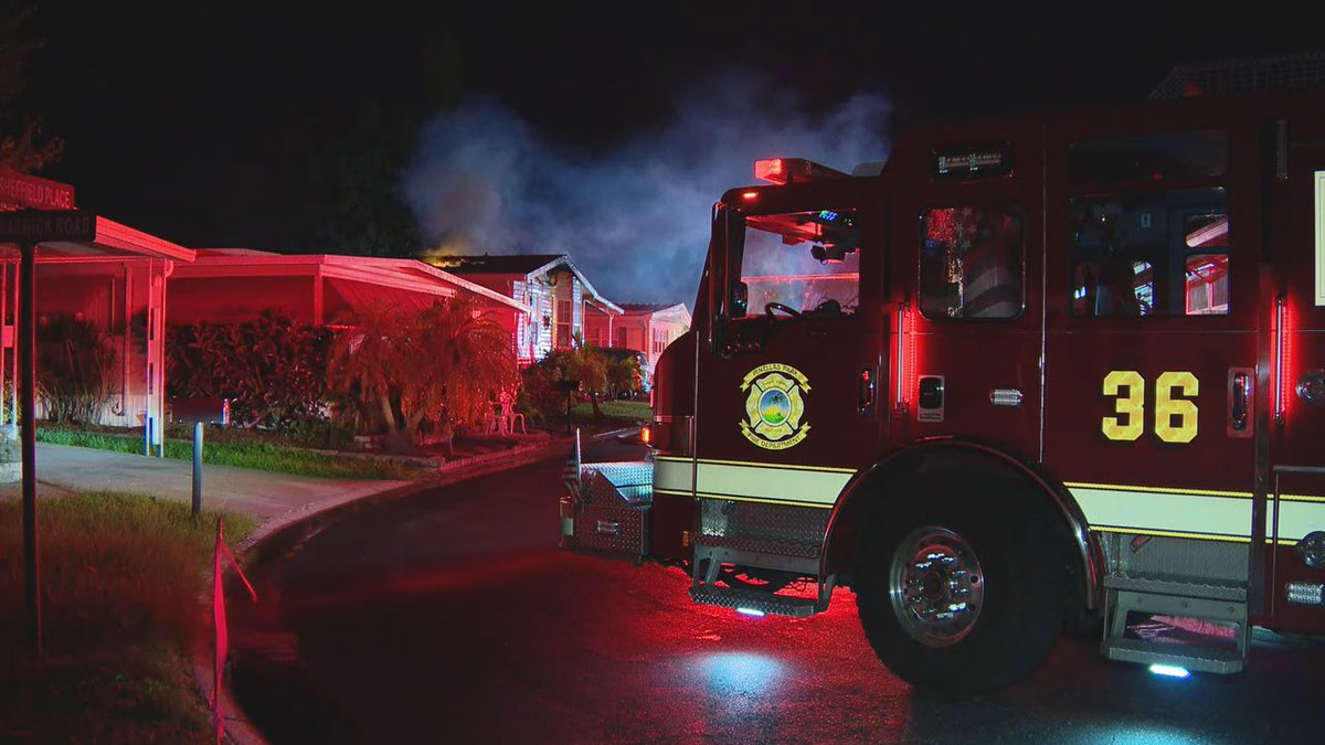 A fire broke out at a St. Petersburg mobile home overnight. It happened just after 1:30 at the Village Green community off of 83rd Avenue North. No word on any injuries or a cause.