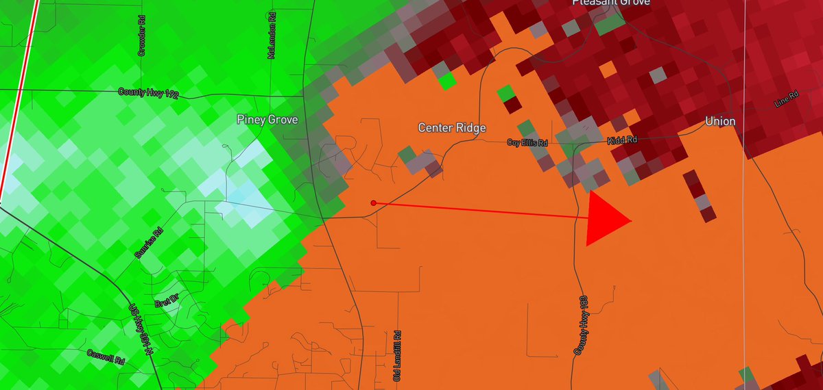 WEATHER TORNADO ON THE GROUND near Piney Grove FL headed east. It is urgent to take shelter now center of house or in basement away from windows