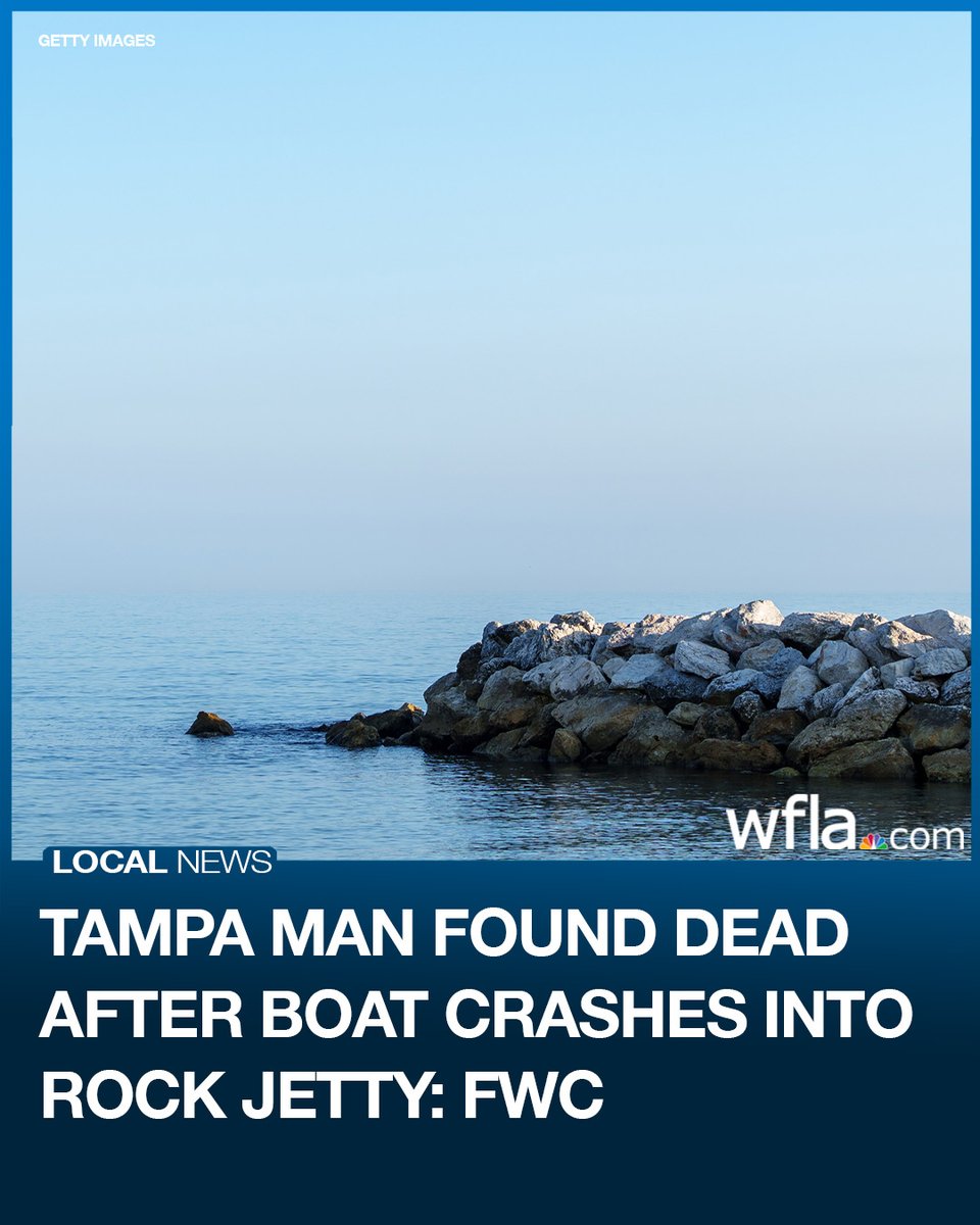 The body of a Tampa man was recovered from Tampa Bay after a boat crashed into a rock jetty on Saturday, the Florida Fish and Wildlife Conservation Commission said