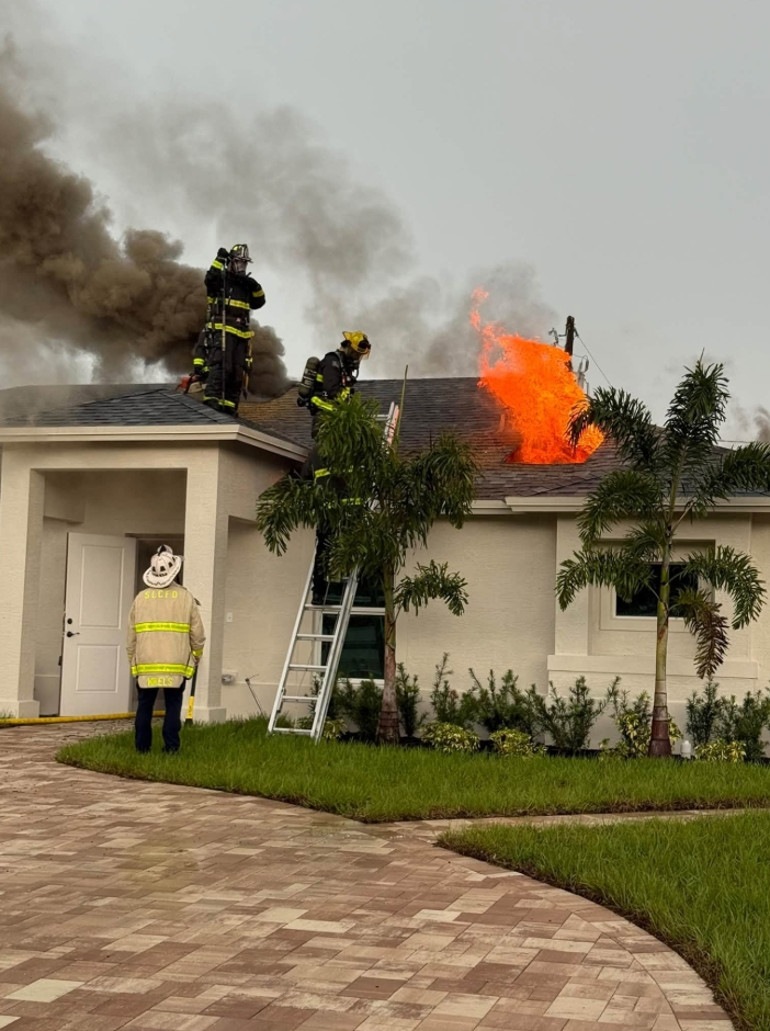 HOUSE FIRE   St. Lucie firefighters extinguish blaze in attic of new, unoccupied home