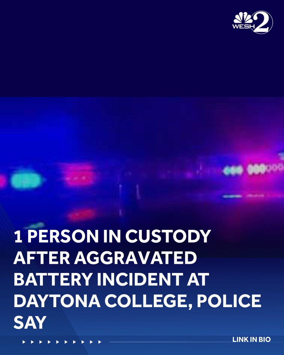 1 person in custody after aggravated battery incident at Daytona College, police say