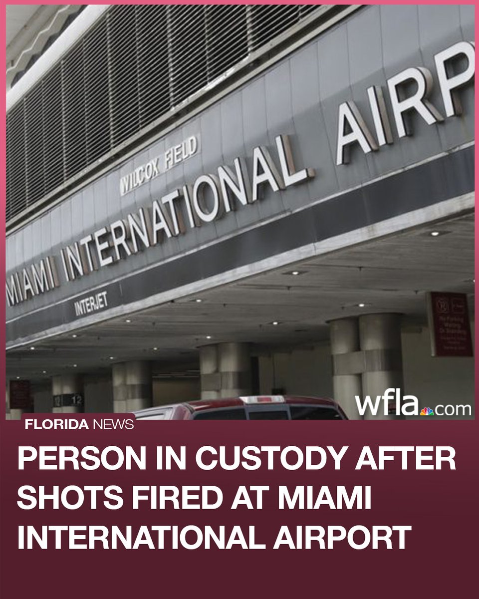A man was taken into custody after gunshots were fired at Miami International Airport, authorities say