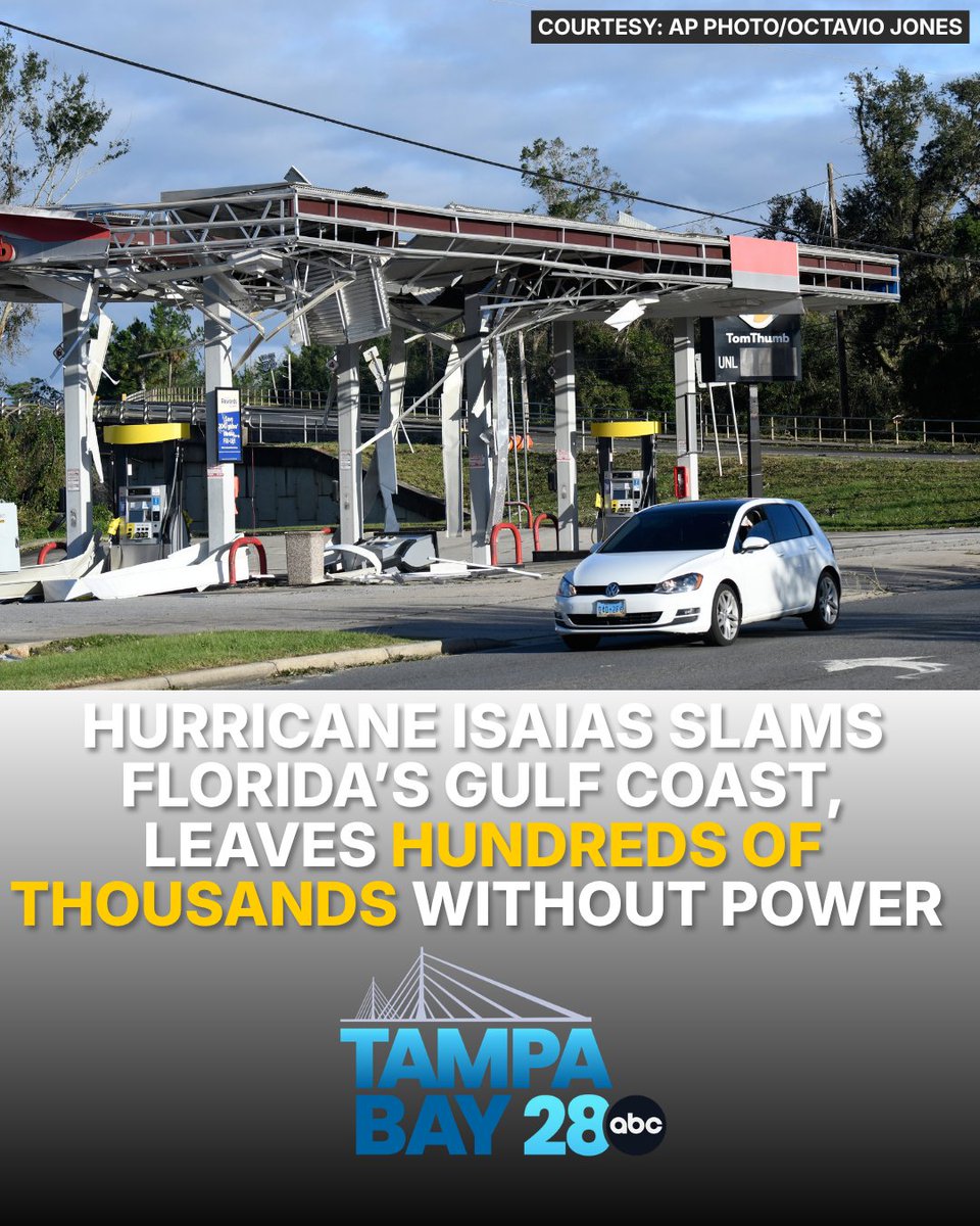 Nearly 450,000 utility customers are still without power across Northwest Florida after Hurricane Isaias made landfall Friday night